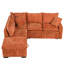 Orange avec rangement, 2 oreillers, prises de courant, ports - Option de siège confortable