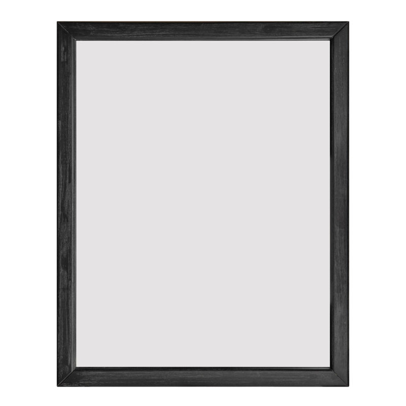 Haring - Miroir moderne en acacia, Noir