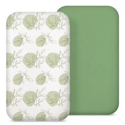 100% Cotton Muslin Bassinet Sheets 2-Pack, Fits 33"x17" & 33"x20" & Most Standard Mattresses, Rectangular/Oval/Hourglass, 360° Elastic Edge, Soft & Breathable for Baby's Sensitive Skin