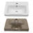 20" L x 14" W Ceramic Rectangular Wall Mount Bathroom Sink with Overflow