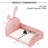 Pink Twin Size Bed With Upholstered Headboard And In-329389618