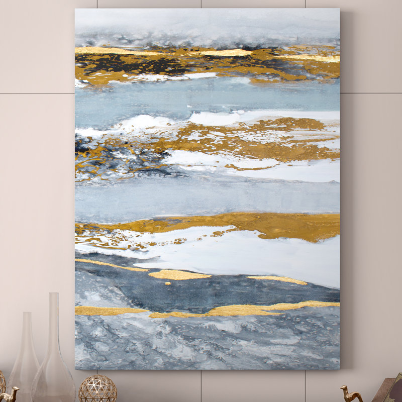 Lumière scintillante-peinture sur toile, H 55 po x l 75 po x P 2 po