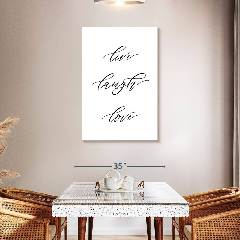 Tergel Minimalist Live Laugh Love, H 30 po x l 20 po