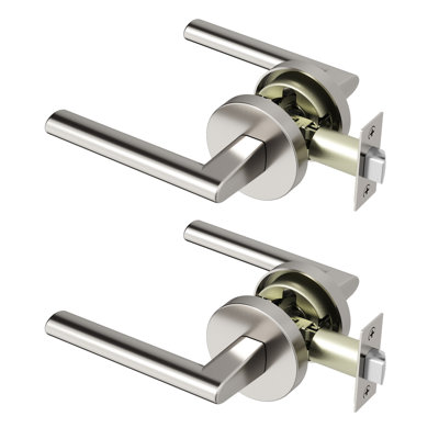 Brio Passage Door Lever Modern Concealed Design For (Hall & Closet) – Sleek Minimalist Style in Brushed Nickel