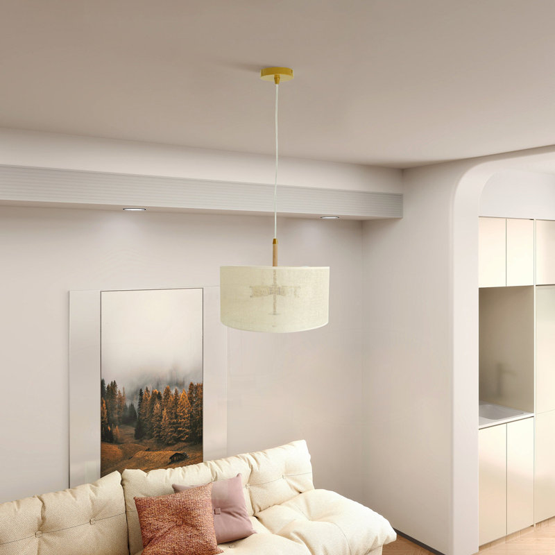Charmante lampe suspendue avec un mélange exquis de matériaux pour un éclairage élégant