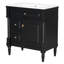 Meuble-lavabo autoportant avec lavabo en céramique, armoire de rangement avec tiroir rabattable et tablette réglable-121683354-121683373