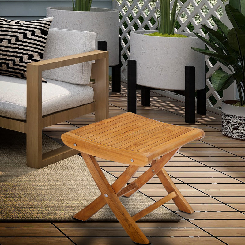 Francisco Outdoor Teak Ottoman