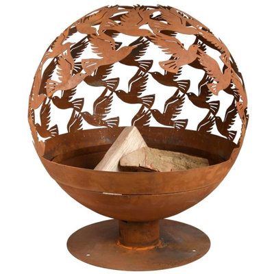 Fire Globe Laser Cut Birds