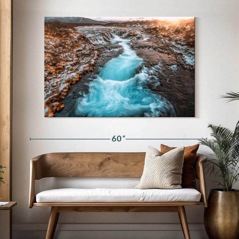 Alvord Bruarfoss Iceland Waterfall, 34" H x 51" W