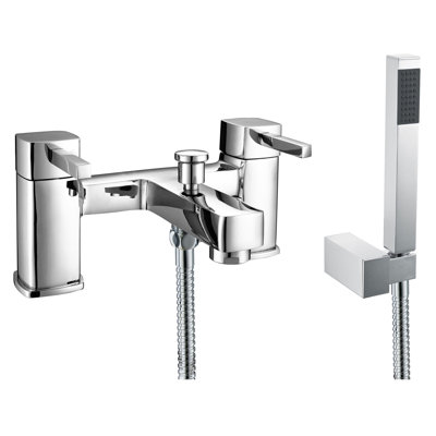 Morden 2 Handle Deck Bath Shower Mixer Bath Filler with Diverter