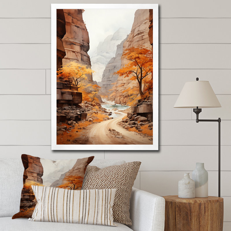 Perivolia Canyon Endless Journey II, reproduction d'art sur toile, H 40 po x l 30 po x P 1,5 po, Cadre photo blanc
