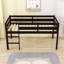 Lit mezzanine simple en bois avec échelle et garde-corps Saftey-773345426
