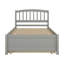 Structure de lit plateforme en bois avec lit gigogne-1744235872