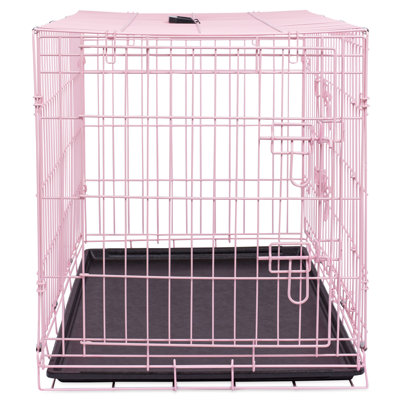 Caisse moyenne pour chien en acier pliable