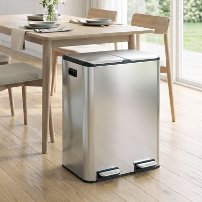 Step On Multi-Compartment Rubbish & Recycling Bin - 63.4 L