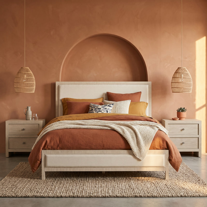 Oasis 5 Piece Queen Bedroom Set, Queen, 3 Pcs: Bed, 2 Nightstands