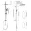 Chrome-Plated Bathroom Shower Riser Rail Kit