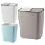 Bock Plastic Swing Top Multi-Compartment Rubbish & Recycling Bin - 12L-267079169