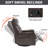 Faux Leather Heat Massage Manual Recliner Chair With Rocker And Swivel For Living Room-921220057