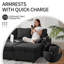 264.9cm Pillow Top Arms Commercial Use Sofa Bed-1141576181