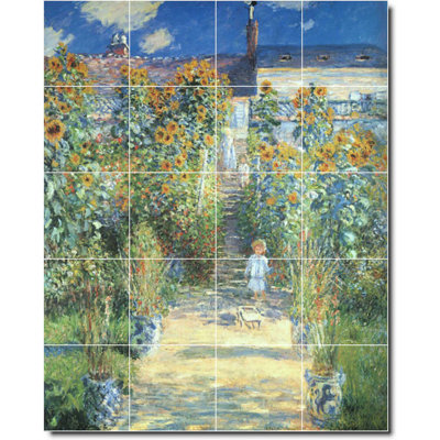 Carreau de céramique décorative 17 po x 21,25 po 4,25 po x 4,25 po