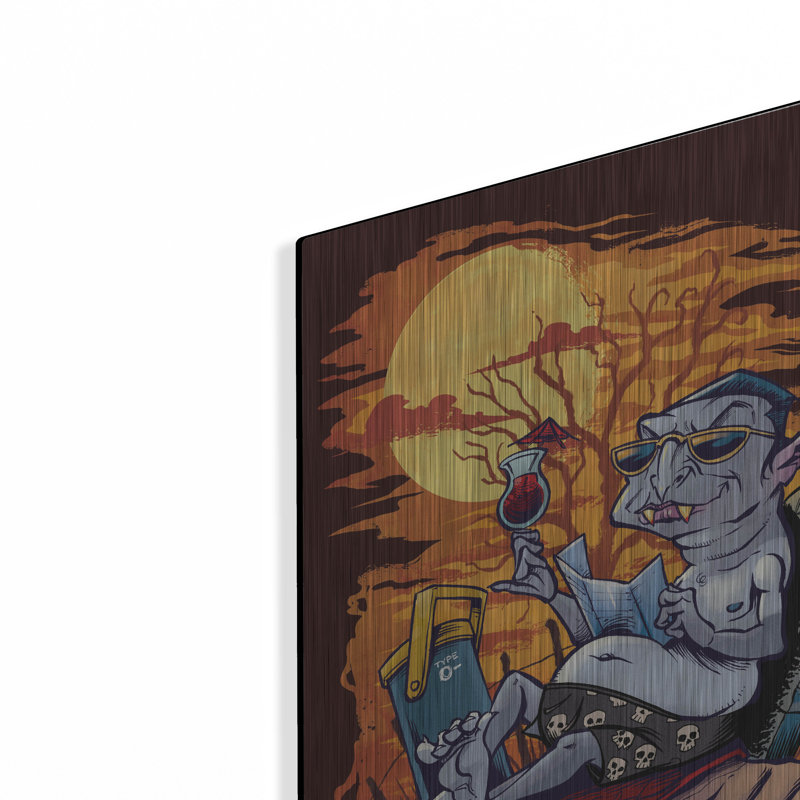 «Halloween At The Beach Dracula» par Flyland Designs, H 16 po x l 12 po