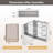 Rectangle Frameless Aluminum Full Mirrored Tempered Glass Medicine Cabinet Surface&Recessed Mount with 2 Shelves-175806154-182858904