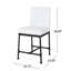 Tabouret de comptoir industriel moderne (2) - blanc H 38,8 po x l 23 po avec 2 tabourets modernes