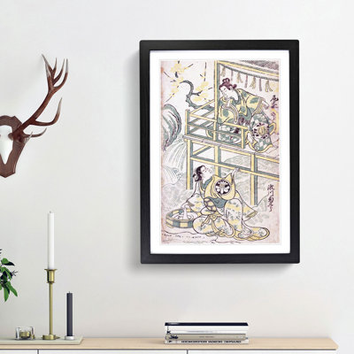Scene from a Drama by Torii Kiyonobu - Picture Frame Painting Print