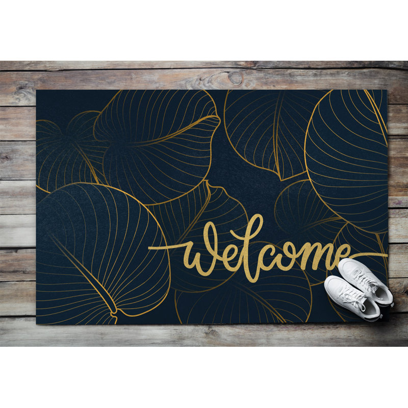 Non-Slip Floral Outdoor Doormat