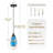 1 - Light Single Teardrop E26 Dimmable Adjustable Pendant Light-430096317