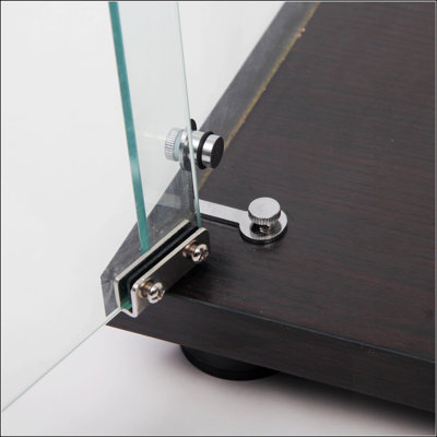 Two Door Glass Cabinet With 5 Shelves