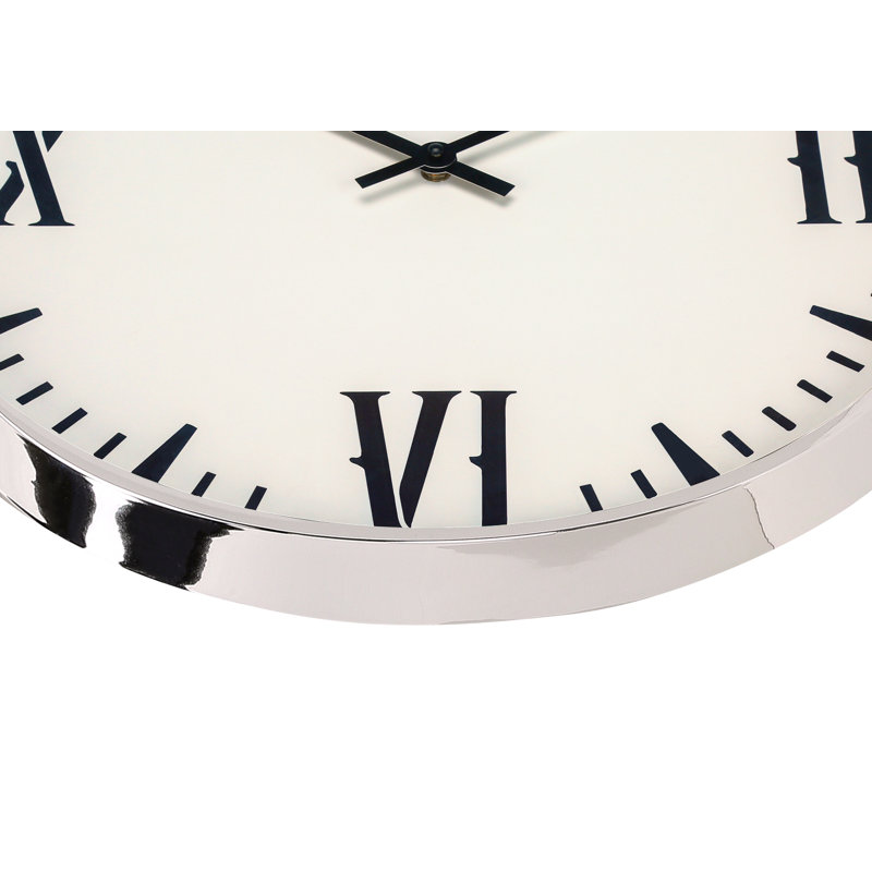 Horloges, horloge murale ronde 20 po, noir, blanc, moderne