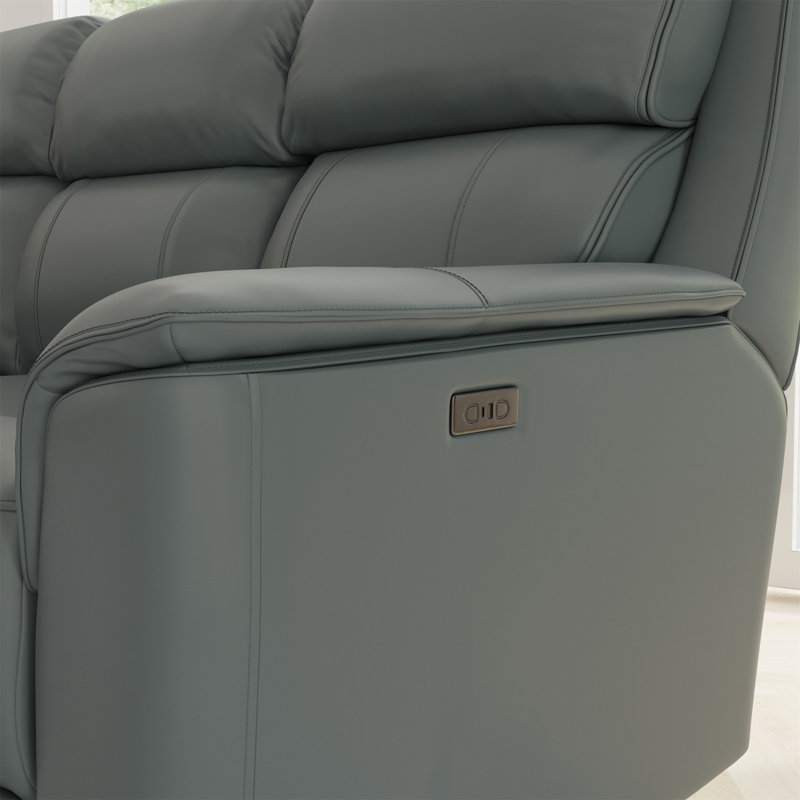 Canapé inclinable double Oslo Power Sapphire, Bleu saphir