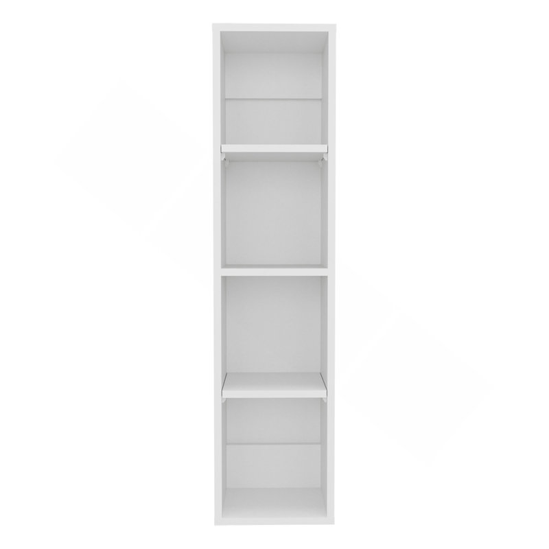 Cale Wall Cabinet, 4 Shelves, White