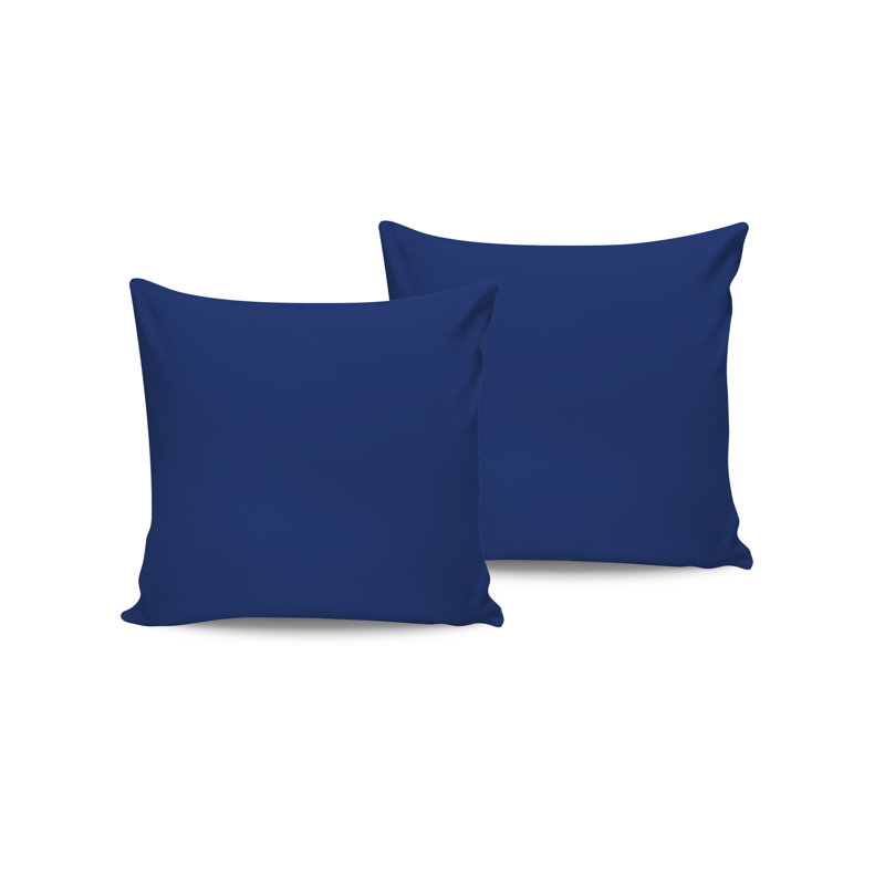 Luxury Satin Pillowcase Set (2 Pieces), Dark Blue, 31.5 x 31.5 inches | 100% Cotton Satin, 210 Thread Count, Envelope Closure | Soft & Breathable, Machine Washable, Perfect for a Restful Sleep & Elegant Bedroom Decor