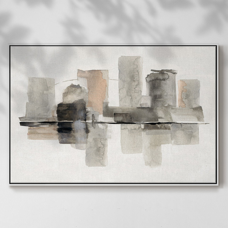 Urban Oasis II, reproduction d'art sur toile, H 25 po x l 37 po x P 2 po, Cadre blanc