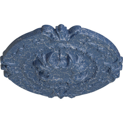Endurathane Southampton Ceiling Medallion, 16 3/8"OD x 1 3/4"P (Fits Canopies up to 2 3/4"), Hand-Painted Americana Crackle Finish