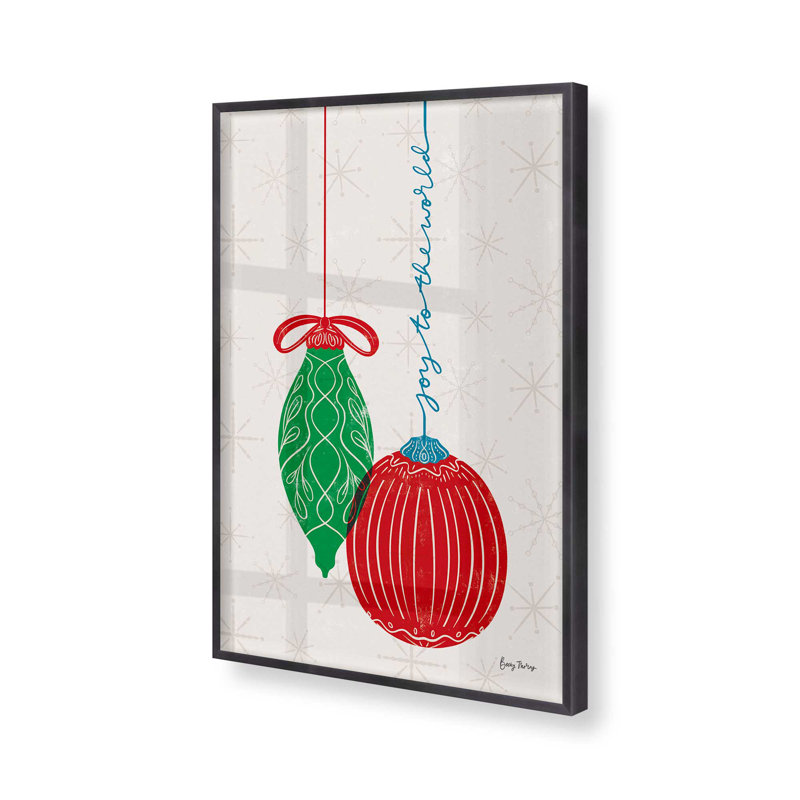Elegant Holiday Ornaments II, impression dans un, Cadre en zinc patiné, H 15,25 po x l 12,25 po x P 1,25 po