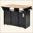 55.7'' Large Kitchen Island With 2 Drop Leaf,, Rolling Kitchen Cart On 5 Wheels With Power Outlet, Folding Storage Dining Table With Spice & Towel Rack , 3 Drawers, For Kitchen, Dining Room-1717153651