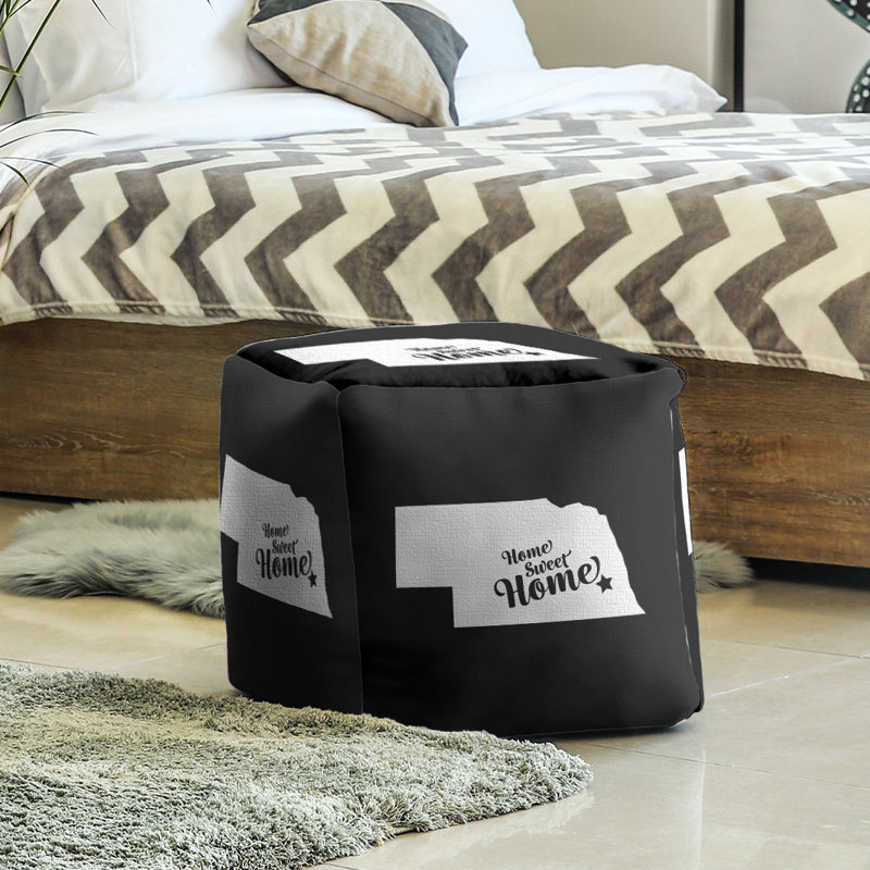 Repose-pieds à cubes lincoln the home, Noir