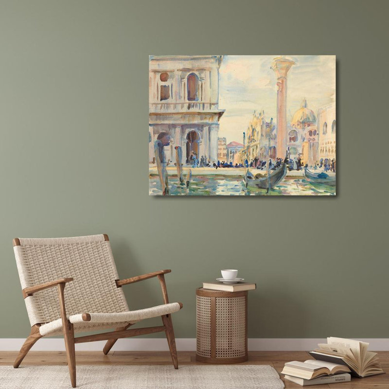 Red Barrel Studio® Sargent, John Singer Gallery Wrapped Canvas Art Titled: The Piazzetta 55586, 28" H x 36" W