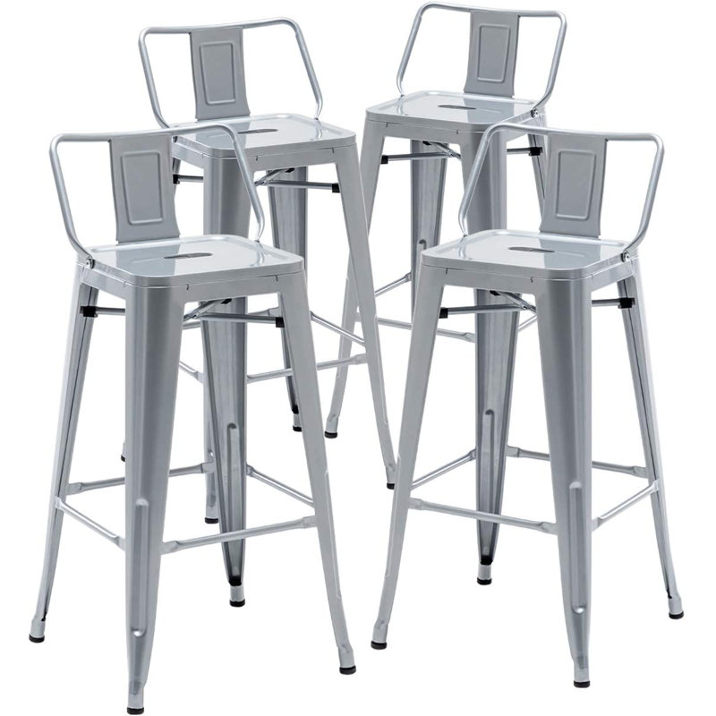 Devan Counter & Bar Stool, Silver, Counter Stool (26" Seat Height)