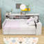 Lit de jour en bois avec tablettes, lit gigogne et bureau-787355188-787355189