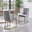 Chaises de salle à manger, chaise d'appoint rembourrée en velours, pieds en métal-741135293