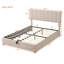 Lit plateforme tapissier avec système de rangement hydraulique-324212421-309676914