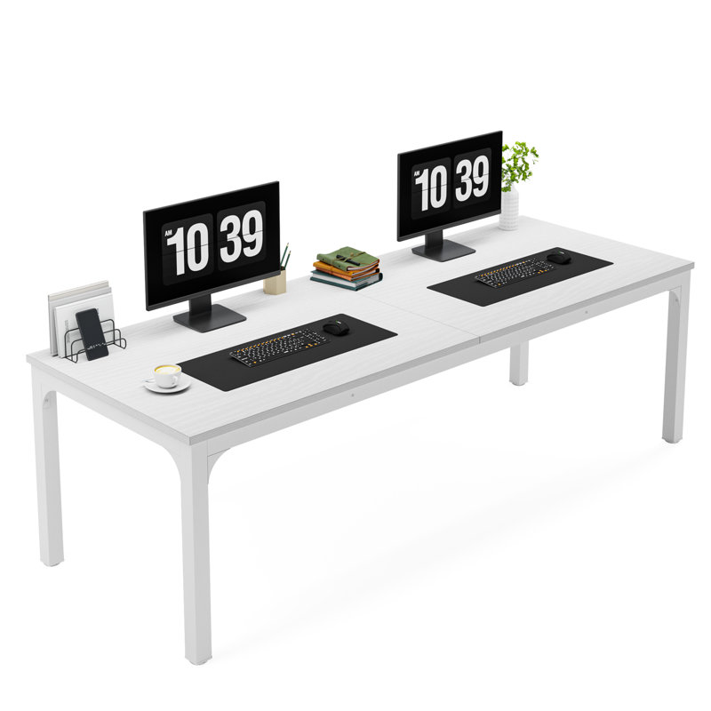 Pallas 78.74'' Extra Long Double Computer Desk for Workstation, White