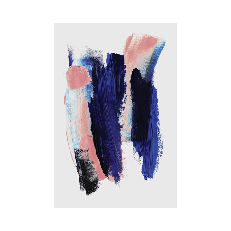 Abstract Strokes II by Mareike Böhmer - Wrapped Canvas Print, 20.32 cm H x 30.48 cm W