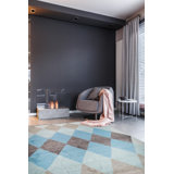 Stylish Hand-Knotted Multicolor Transitional Contemporary Moroccan Rectangular Wool Area Rugs