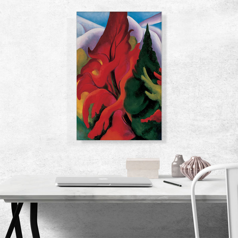 «Trees in Autumn 1920» par Georgia O-Keeffe, reproduction d'art sur toile tendue, H 26 po x l 18 po x 1,5 po